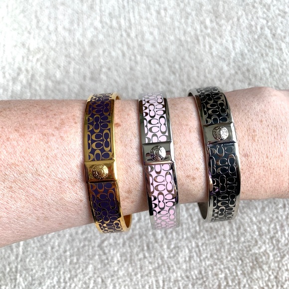 Set of Three Coach Bracelets, 8 Inches Round - Picture 3 of 4
